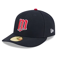 Casquette ajustée à profil bas 59FIFTY bleu marine pour homme des Twins du Minnesota, Temple de la renommée baseball