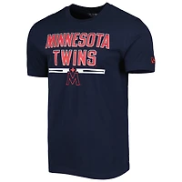 T-shirt d'entraînement au bâton Minnesota Twins pour homme New Era bleu marine
