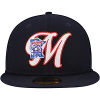Men's New Era Navy Minnesota Twins  Duo Logo 2.0 59FIFTY Fitted Hat