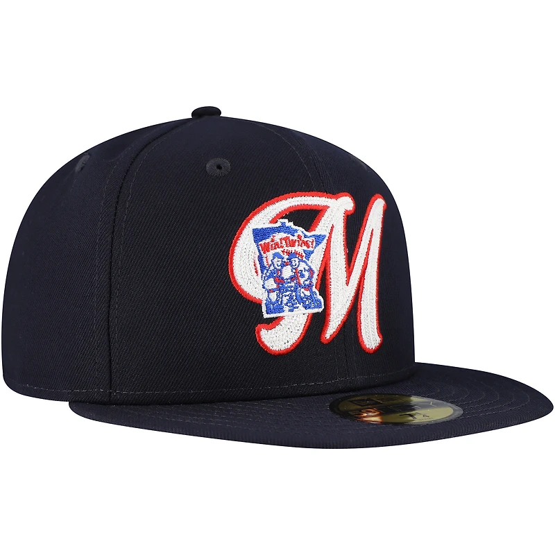 Men's New Era Navy Minnesota Twins  Duo Logo 2.0 59FIFTY Fitted Hat