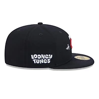 Casquette ajustée New Era 59FIFTY pour homme, bleu marine, Minnesota Twins, Looney Tunes Bugs Bunny