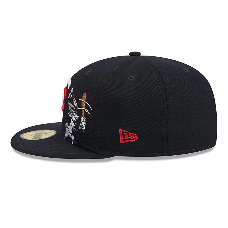 Men's New Era Navy Minnesota Twins Looney Tunes Bugs Bunny 59FIFTY Fitted Hat