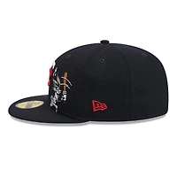 Men's New Era Navy Minnesota Twins Looney Tunes Bugs Bunny 59FIFTY Fitted Hat