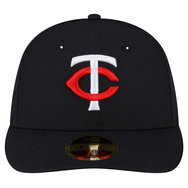 Casquette ajustée 59FIFTY à profil bas du Temple de la renommée baseball national des Minnesota Twins New Era pour hommes, bleu marine
