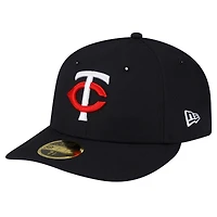 Casquette ajustée 59FIFTY à profil bas du Temple de la renommée baseball national des Minnesota Twins New Era pour hommes, bleu marine