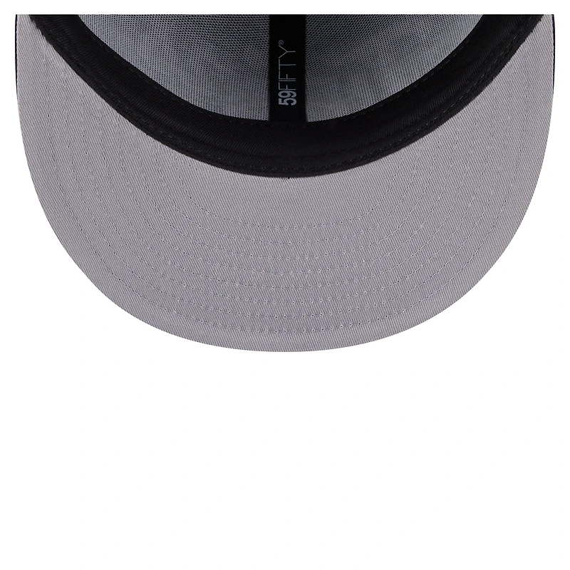 Men's New Era Navy Minnesota Twins Overlap 59FIFTY Fitted Hat