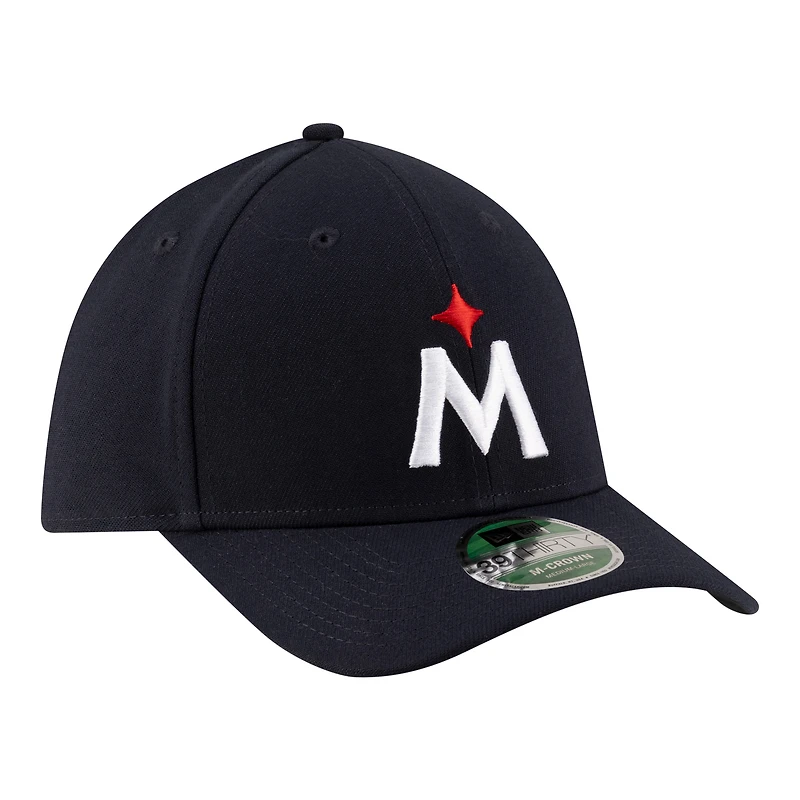 Men's New Era Navy Minnesota Twins Player Replica 39THIRTY M-Crown Flex Hat