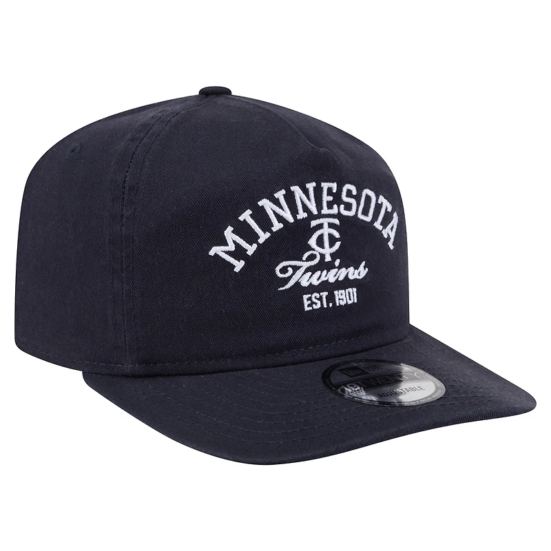 Casquette ajustable New Era bleu marine Minnesota Twins Stacked 19TWENTY pour homme