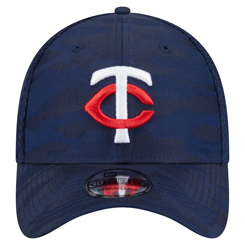 Men's New Era Navy Minnesota Twins Subtle Camo 39THIRTY Flex Hat