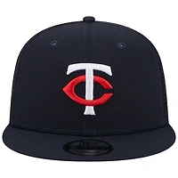Casquette Snapback 9FIFTY Trucker 9FIFTY pour homme bleu marine Minnesota Twins Team Color New Era