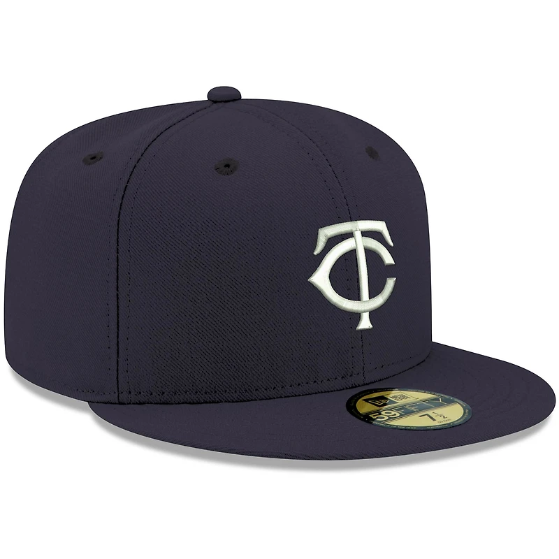 Men's New Era Navy Minnesota Twins White Logo 59FIFTY Fitted Hat