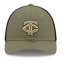 Casquette New Era Flex Olive Minnesota Twins 2026 Journée des Forces armées 39THIRTY M-Crown