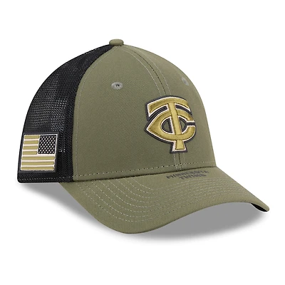 Casquette New Era Flex Olive Minnesota Twins 2026 Journée des Forces armées 39THIRTY M-Crown