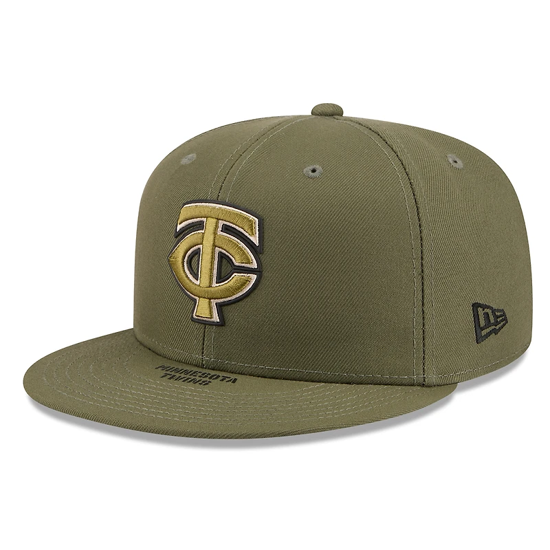 Men's New Era  Olive Minnesota Twins 2026 Armed Forces Day 59FIFTY Fitted Hat