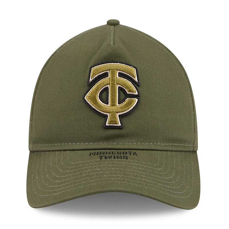 Men's New Era Olive Minnesota Twins 2026 Armed Forces Day 9TWENTY Adjustable Hat