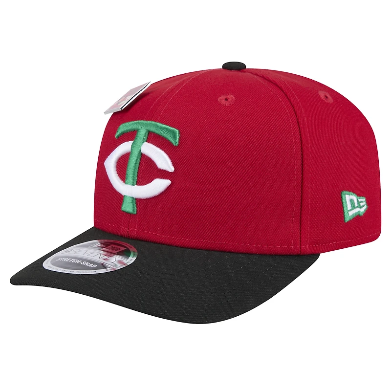 Casquette ajustable 9SEVENTY Big League Chew Flavor Pack 2024 des Twins du Minnesota, rouge/noir, New Era pour homme