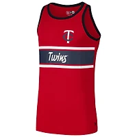 Débardeur Ringer en jersey rouge Minnesota Twins New Era pour hommes