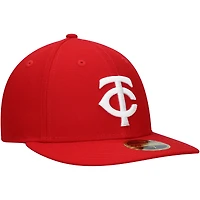 Men's New Era Scarlet Minnesota Twins Low Profile 59FIFTY Fitted Hat