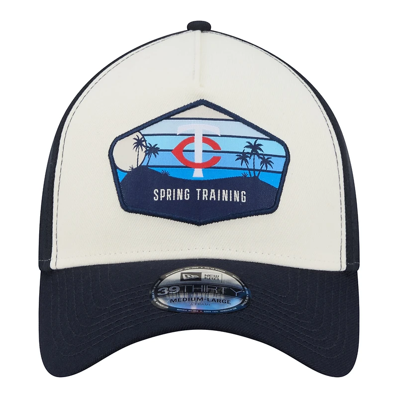 Casquette New Era Stone Minnesota Twins 2026 Spring Training Fan Pack Gradient 39THIRTY Flex pour homme