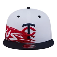 Casquette snapback New Era 9FIFTY blanche et marine Minnesota Twins pour homme