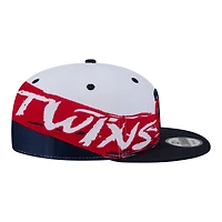 Casquette snapback New Era 9FIFTY blanche et marine Minnesota Twins pour homme