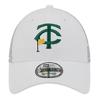 Men's New Era  White Minnesota Twins Flag 9FORTY Trucker Adjustable Hat