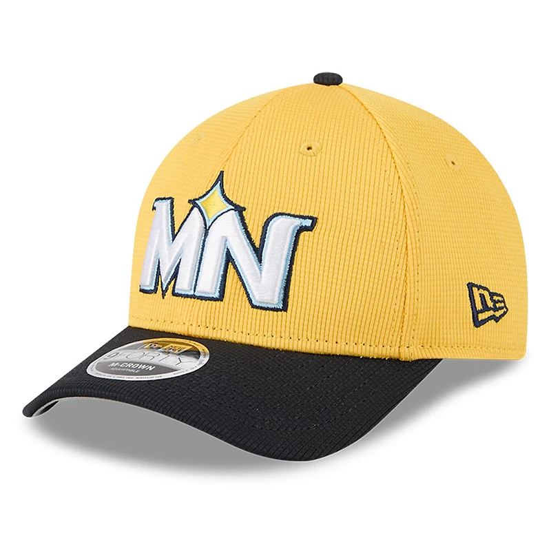 Casquette ajustable 9FORTY M-Crown City Connect jaune/noir pour homme des Twins du Minnesota de New Era