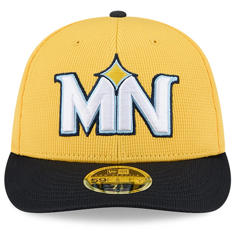 Men's New Era Yellow/Black Minnesota Twins City Connect Batting Practice Low Profile 59FIFTY Fitted Hat