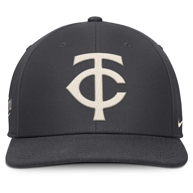 Men's Nike Anthracite Minnesota Twins Statement Pro Snapback Hat