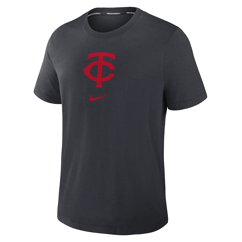 Men's Nike Black Minnesota Twins Authentic Collection Early Work Tri-Blend Dri-FIT T-Shirt