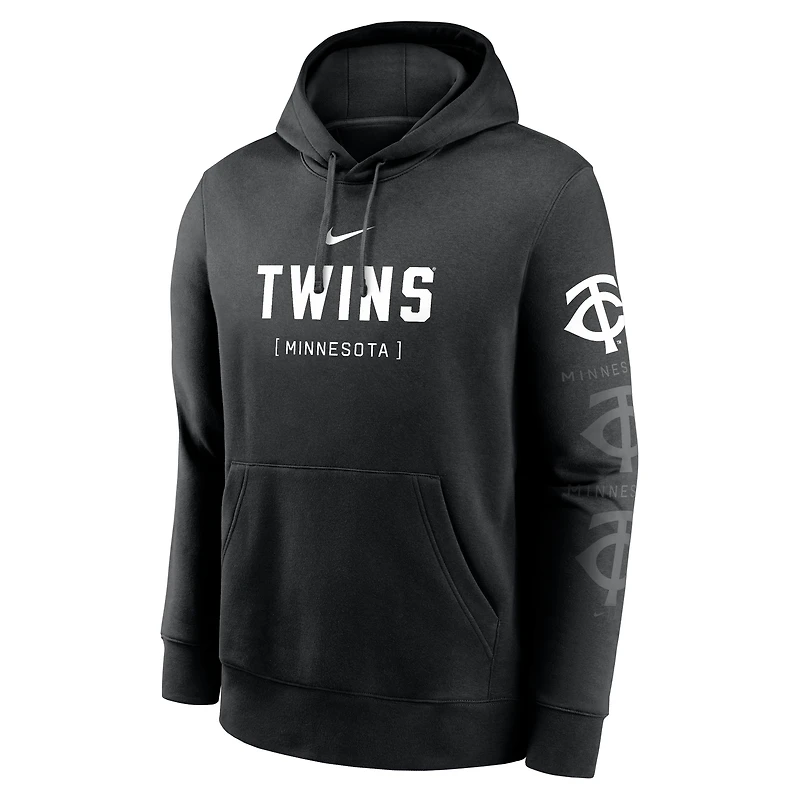 Men's Nike Black Minnesota Twins Fashion Club Pullover Hoodie