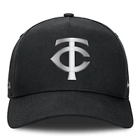 Men's Nike Black Minnesota Twins Rise Dri-FIT A-Frame Adjustable Hat