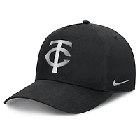 Casquette ajustable Nike Minnesota Twins Rise Dri-FIT noire pour homme