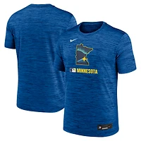 T-shirt Nike bleu authentique des Twins du Minnesota City Connect Velocity Dri-FIT pour homme