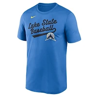 Men's Nike Blue Minnesota Twins City Connect Team Phrase Script Legend Performance T-Shirt