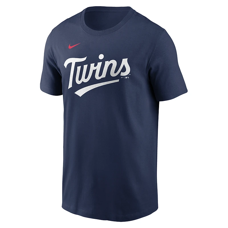 Men's Nike Christian Vazquez Navy Minnesota Twins Fuse Name & Number T-Shirt