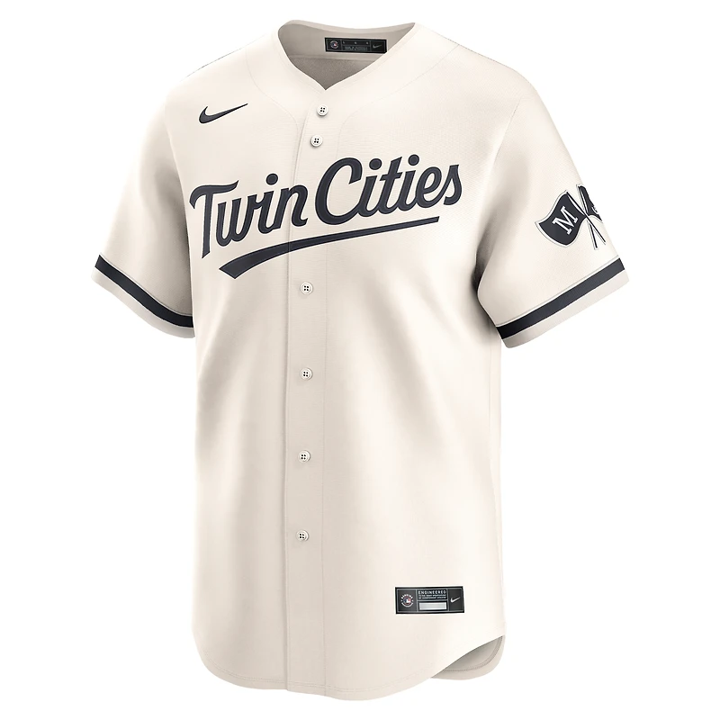 Men's Nike Cream Minnesota Twins Alternate Limited Jersey
