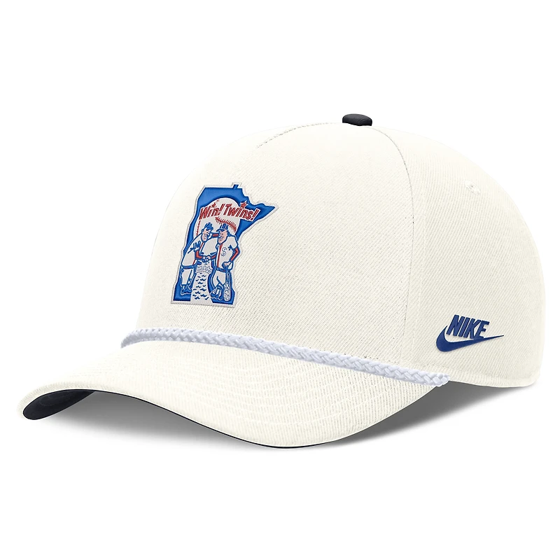 Men's Nike Cream Minnesota Twins Cooperstown Rise Adjustable Hat