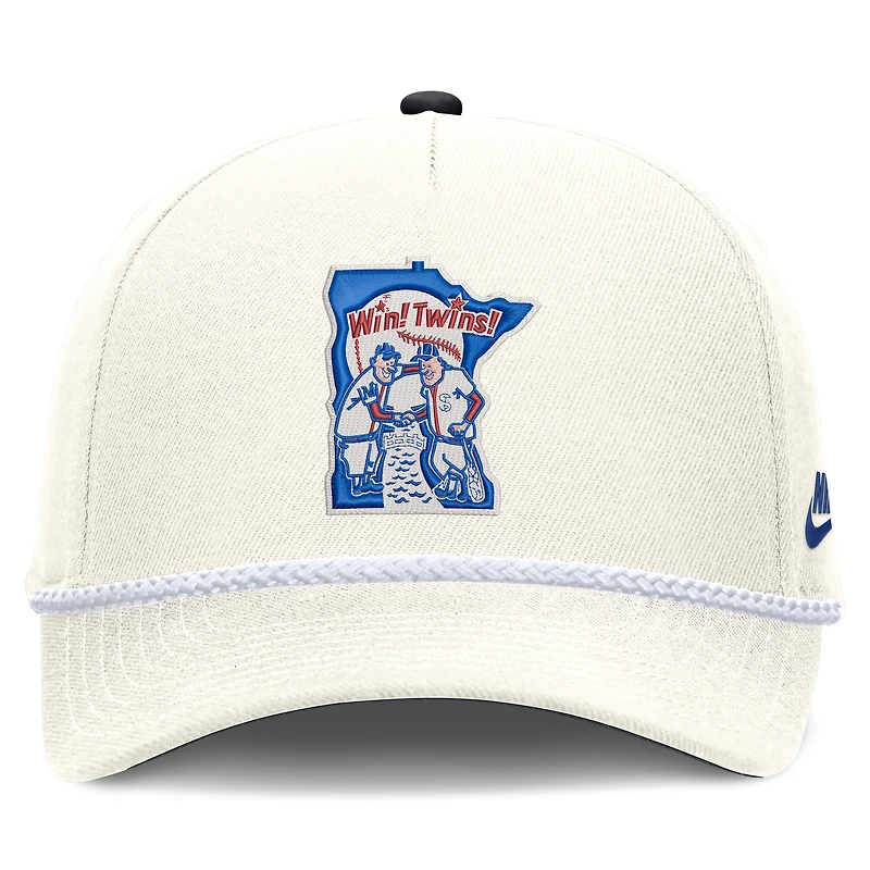 Men's Nike Cream Minnesota Twins Cooperstown Rise Adjustable Hat