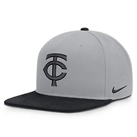 Casquette snapback Nike grise/marine Minnesota Twins Primetime Pro Dri-FIT pour homme