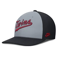 Casquette Snapback Pro Performance Nike pour homme gris/bleu marine Minnesota Twins