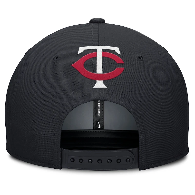 Casquette Snapback Pro Performance Nike pour homme gris/bleu marine Minnesota Twins