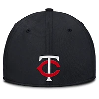 Men's Nike Gray/Navy Minnesota Twins Rise Swoosh Performance Flex Hat
