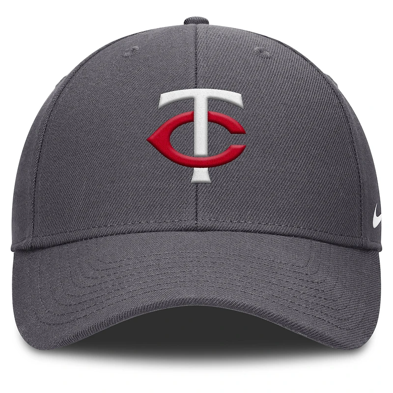 Men's Nike  Gray Minnesota Twins Club Performance Adjustable Hat