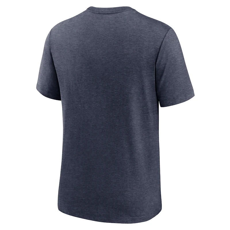 Men's Nike Heather Navy Minnesota Twins Cooperstown Collection Local Stack Tri-Blend T-Shirt