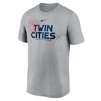 T-shirt Nike Heathered Charcoal Minnesota Twins Local Rep Legend Performance pour homme