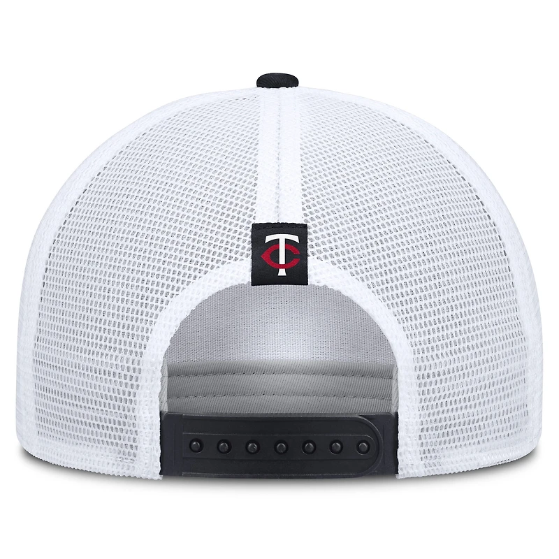 Casquette trucker ajustable Nike Minnesota Twins Rise A-Frame kaki/marine pour homme