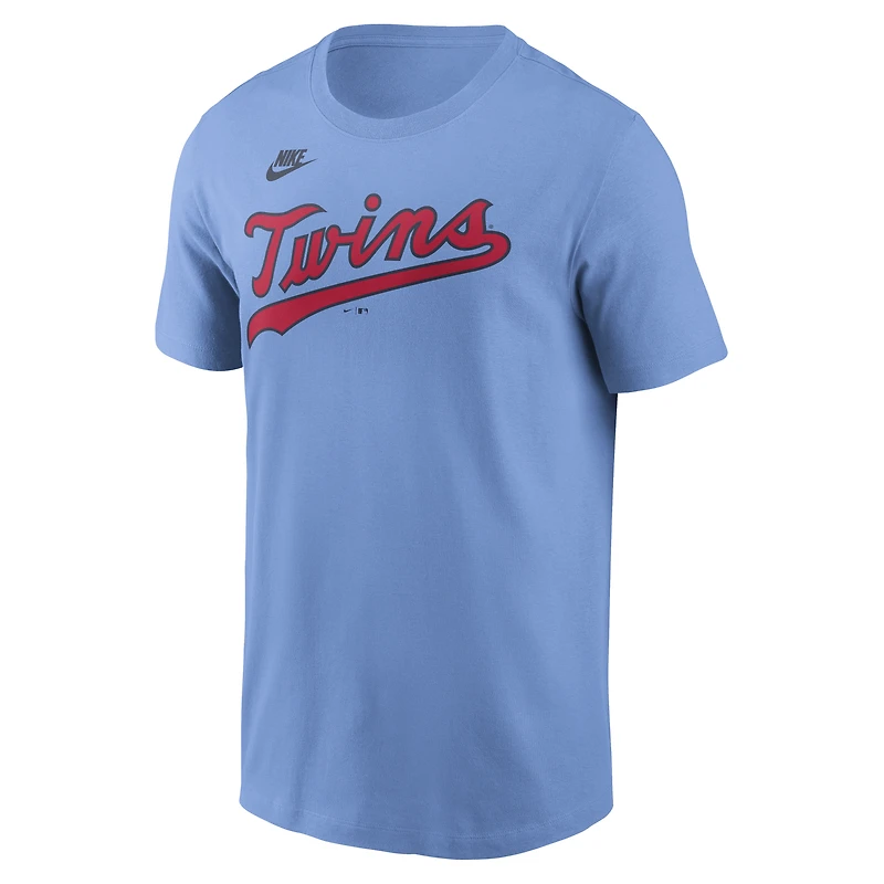 Men's Nike Kirby Puckett Light Blue Minnesota Twins Cooperstown Collection Name & Number T-Shirt