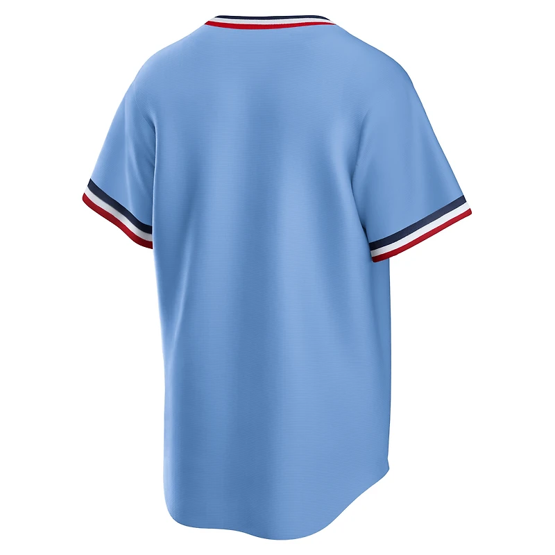 Maillot de l'équipe Nike Minnesota Twins Road Cooperstown Collection bleu clair pour homme