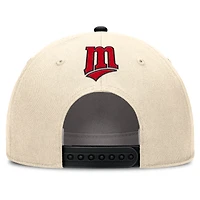 Men's Nike Natural/Black Minnesota Twins Cooperstown Collection Rise Adjustable Hat